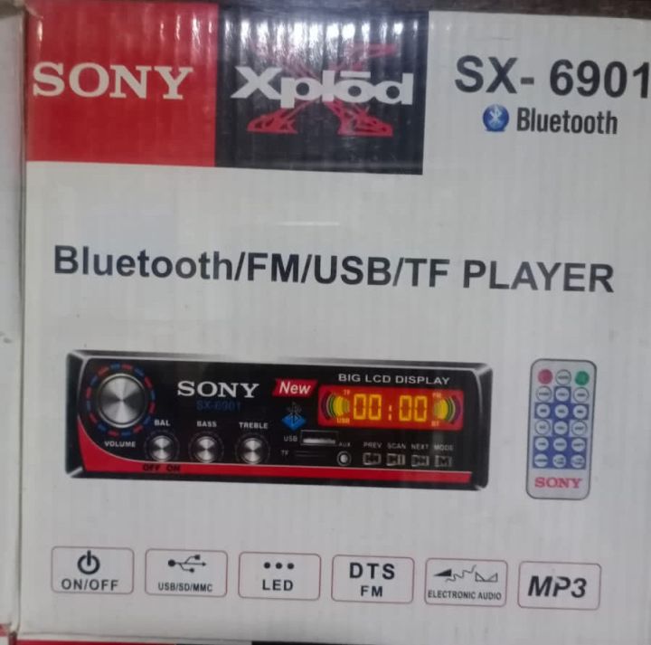 Car MP3 USB LED TF player for car audio sony xplod bluetooth with big LCD display with remote FM radio DTS SD Memory card MP3 car audio  Note random solar will be deliver