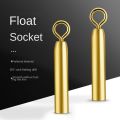 10 pcs Straight Floats Connector Coppper Fishing Float Holders 360 Degree Roating Freely Rotating 360 Degree Freely Float Holders Not Easily Corroded Wear Resistance Fixed Tube Fishing Accessories. 
