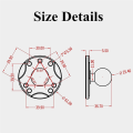 1Inch Ball Mount Base with Aluminum Alloy AMPS Hole Round Plate & 1Inch TPU Ball Adapter for RAM Replacement. 