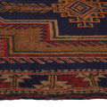 Authentic Hand-Woven Turkish Design Super Quality Home Decor Blue Color Qaleen  2'8 x 4'5 (ft)  #R19640. 