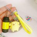 Mini flashlight small female cute LED glare USB charging pocket portable student small flashlight keychain. 