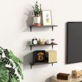 Floating Shelves,Wall Shelf Set of 3,Wall Mounted Floating Shelf with Large Storage for Bedroom Bathroom Living Room Kitchen Office. 