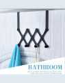 X Shape Folding Expandable Hanger Wall-mounted Hook Mount Retractable Clothes Shelf Storage Rack. 