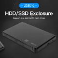 2.5 Inch HDD Enclosure USB 2.0/3.0 Plastic Hard Disk Case For SSD Disk Case HDD Box USB 2.0 HD External HDD Enclosure. 