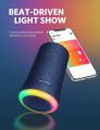 Soundcore Flare Wireless Speaker by Anker, Waterproof Party Speaker with 360° Sound, Enhanced Bass & Ambient LED Light, IP67 Waterproof and 12-Hour Battery Life-Blue. 