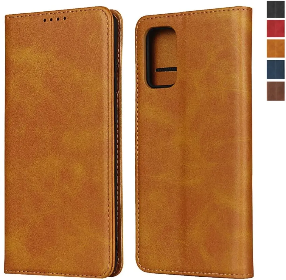 Xinyunew Custodia Portafoglio In Pelle PU Per OnePlus 9 Pro 5G - Marrone, Con Slot Per Carte E Cavalletto