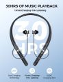 Around-the-neck Bluetooth 5.2 neckband headphones Noise-cancelling Bluetooth Earphones with a 35-Hour Playtime Earbuds with a Wireless Neckband IPX8 Waterproof, Magnetic Design, and USB-C Fast Charging for Sports. 