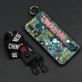 Back Cover cartoon Phone Case For Huawei P20 Pro Waterproof Anti-knock Wrist Strap Anti-dust ring Kickstand Phone Holder. 