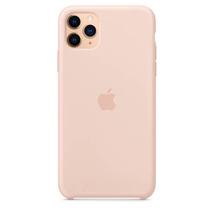 Original Iphone 11 Pro MAX Silicone Cover Soft-Touch Finish Back Protective Case For iPhone 11 Pro Max SAND Pink