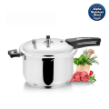 Alpha pressure cooker - Stainless Steel Double Bottom Heavy Weight – 5L, 7L, 9L, 12L, 15L | 4 Safety Features | Extra Ring | Export Quality Cooker | Alpha pressure cooker, stainless steel cooker, double bottom pressure cooker, export quality cooker. 