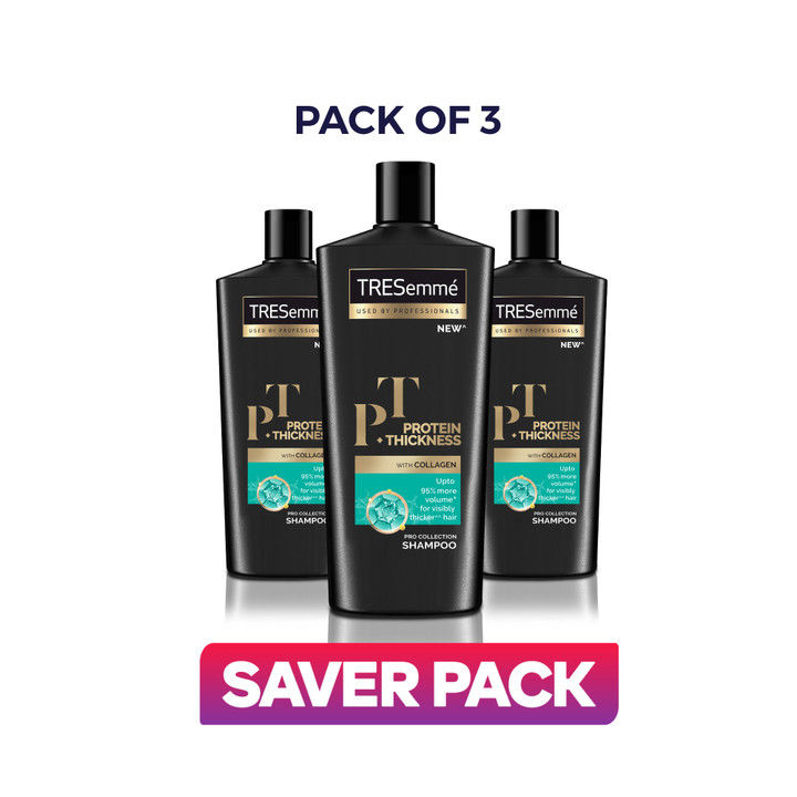 Rs.340 off on Pack of 3 of Tresemme Protein Thickness Shampoo - 650ML