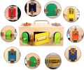 Montessori Toys for Children DIY Key Box Colorful Wooden Early Education Baby Sensory Preschool Training Game Kids Gift Toys. 