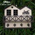 Wooden House shape Wall Mounted keychains and Mobile holder | Hanging our keys|. 