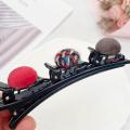 【ETOP】Fashion Braided Hair Clip for Women Separate Hair Clip Bangs Clip Art Retro Snap Clip Acrylic Duckbill Clip PTQ. 