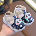 Girls' Spring/Summer Anti Kick Cute Baby 0-3 Year Old Indoor and Outdoor Walking Shoes Soft Thick Sole Baotou Sandals. 