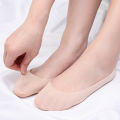 Silicone Anti-slip Invisible No Show Socks Ultra-thin Breathable Sock Women Slippers Solid Color Ice Silk Low Cut Boat Socks. 