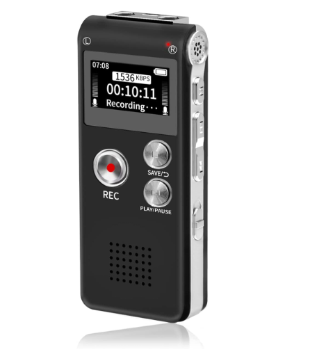 Rechargeable Recorder 16GB Digital Voice Recorder (Voice Recorder), USB Rechargeable and 30 ...