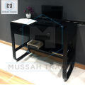 Home Office Multi-Layer Storage Frame Computer Table - Double Drawer Laptop Office Desk and Writing Table for Efficient Work and Study. 