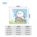 Peach And Goma Romantic Mochi Cat Gaming Mouse Pad Anti-Slip Rubber Base Lockedge Mousepad Office Laptop Computer PC Table Mat. 