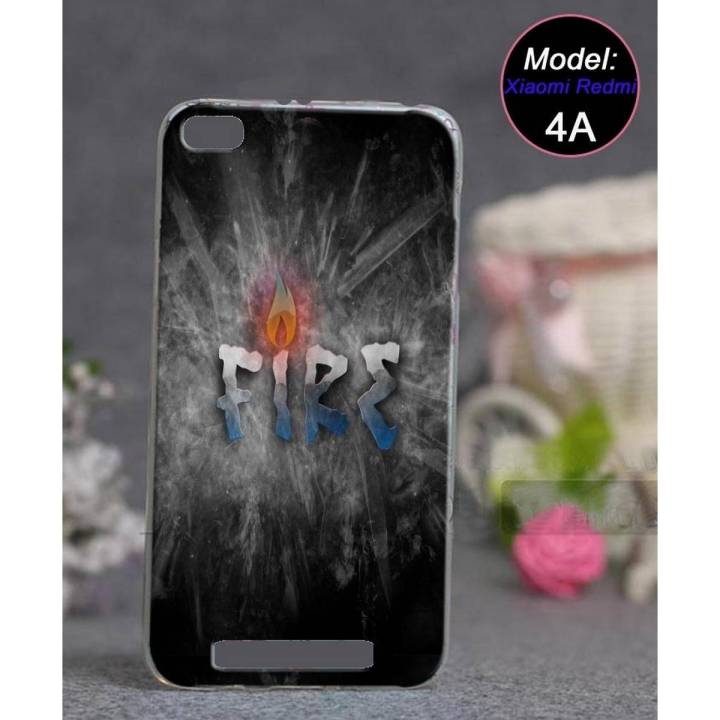 Xiaomi Redmi 4a Mobile Cover Fire Style - Grey