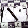 WTF approved Black Stripe Karate Gi for Kids & Adults White Karate Kit with black stripe MMA Martial Arts Uniform For Kids, Boys, Men's & Women's  Lightweight Student Karate Gi  with Belt Complete Karate Uniform 0000-9 size - ZAW TRADING. 