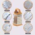 Multi purpose Stainless Steel 6-Sided Grater Box Grater kadu kash machine Cheese Cucumber Vegetable Cheese Slicer Shredder Kitchen Accessories. 