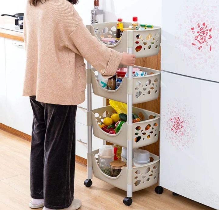 RN plastic rack for multipurpose organizing with 360 rotating wheel ...