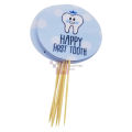 First Tooth Cupcake Topper - 2.5 inch - First Tooth Themed Party - Blue -  Unisex - Pack Of 10. 