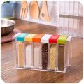 Spice Jar with Colorful Lids (6Pc Set). 