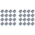 JDXHLAU 32Pcs Chair Leg Caps Silicone Floor Protector Square Furniture Table Feet Cover Anti-Slip Bottom Chair Pads-Gray. 