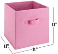 Collapsible Storage Bins - 6 Pack - These decorative fabric storage bins are collapsible and great organizers for shelves, closets, or under the bed. Suitable for clothes or to store children's toys. 