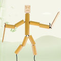 Bamboo Man Toy Diy Bamboo Puppet Kit for Kids Interactive Craft Game for Boys Girls Perfect Gift Children Bamboo Craft Set. 