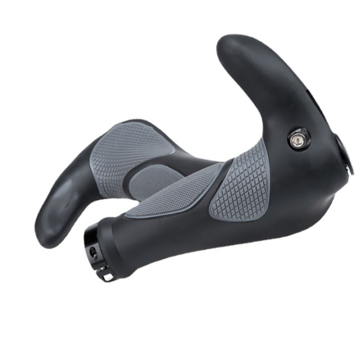 1 Set Bicycle Mountain Bike Rubber Bullhorn Handlebar Grips Riding Bilateral Locking Grips
