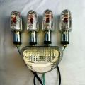 Indicator Four White with Back Light White Complete for 70 Motorcycle Universal. 