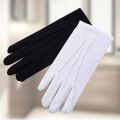Men's New Solid White Tuxedo Gloves Party Festive Wedding Ceremony Formal Uniform Guard Band Butler Protection Etiquette Mittens. 