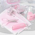 7pcs/set New Mini Efficiency Tool Set Highlighter Hole Punch Stapler Set Portable Blind Box Organizer Bag Student Stationery. 