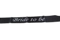 Bride to be black sash with white texture. 