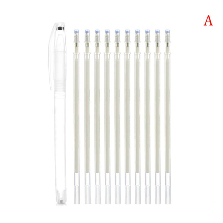 10pcs Heat Erasable Pen High Temperature Disappearing Fabric Marker Tailoring
