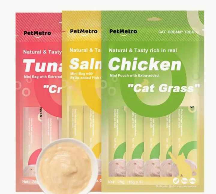 Pet metro Cat creamy treats 5 sticks in one bag