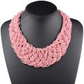 Claire Jin Women Collar Bohemian Necklace Handmade Woven Small Beads Choker Necklaces Vintage Fashion Ethnic Jewelry. 