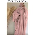 ZYSH FASHION Butterfly abaya kaftan style for girls & women paste color 54 inches kaftan abaya. 