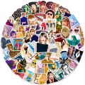 10/30/50/100pcs Taylor Alison Swift Folk Song Midnights Stickers Aesthetic Decal DIY Guitar Phone Case Singer Decoration Sticker. 