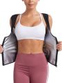 2023 Lady Body Shaper 3-Row Hook Fitness Sauna Vest Women Hot Slimming Suit Weight Loss Sweat Tank Tops Waist Trainer Zip Shirt. 