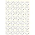 3 Packets Reinforcement Rings, White Self-Adhesive, 6 Sheets Each Packet - 1/4 Round, 630 Rings. 