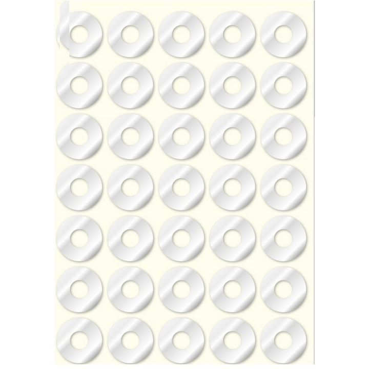 3 Packets Reinforcement Rings, White Self-Adhesive, 6 Sheets Each Packet - 1/4 Round, 630 Rings