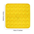 Alsimba Push Popit Bubble Silicone Toy for Kids - Approx. 7 inches - Square Yellow. 