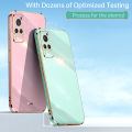 For Vivo X60 Pro Cover Fashion Shiny Plating Square Bumper Slim Phone Case Soft TPU Silicone Shockproof Protective Back Cover. 