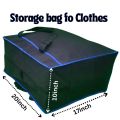 PSP DEALS - High Quality Large Storage Bag 20" x 17" + 10" Clothes Storage Box  Foldable Closet Organizers Storage Containers  with Durable Handles Thick Fabric for BlankeT Comforter Clothing Bedding  Storage Closet Organizer Bag – Water-resistant. 