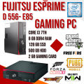 FUJITSU ESPRIME [ CORE I3 7th, 8 GB DDR4 RAM, 120 GB SSD, 500 GB HDD, 2 GB GAMING CARD ]. 