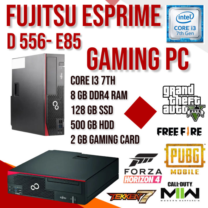 FUJITSU ESPRIME [ CORE I3 7th, 8 GB DDR4 RAM, 120 GB SSD, 500 GB HDD, 2 GB GAMING CARD ]